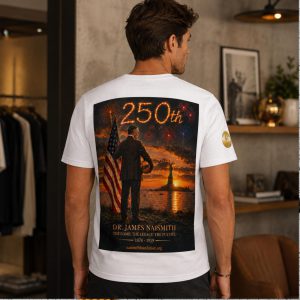 DrNaismith's 250th. Basketball’s legacy. One shirt. One purpose